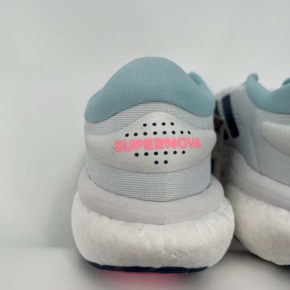 Adidas Women's Supernova 2 Running Shoes 10 White/Blue FW9100 Athletic Sneaker - Picture 9 of 10